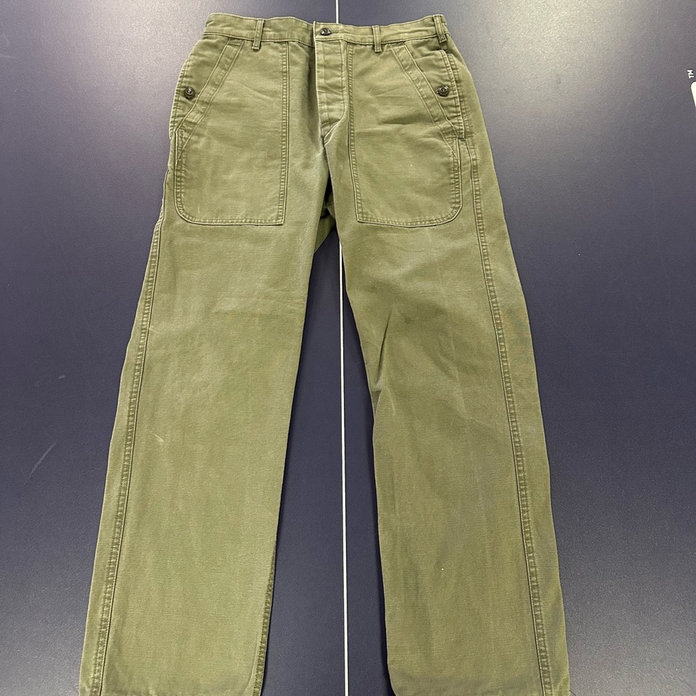 Green Cargo Pants with Sturdy Cotton Fabric